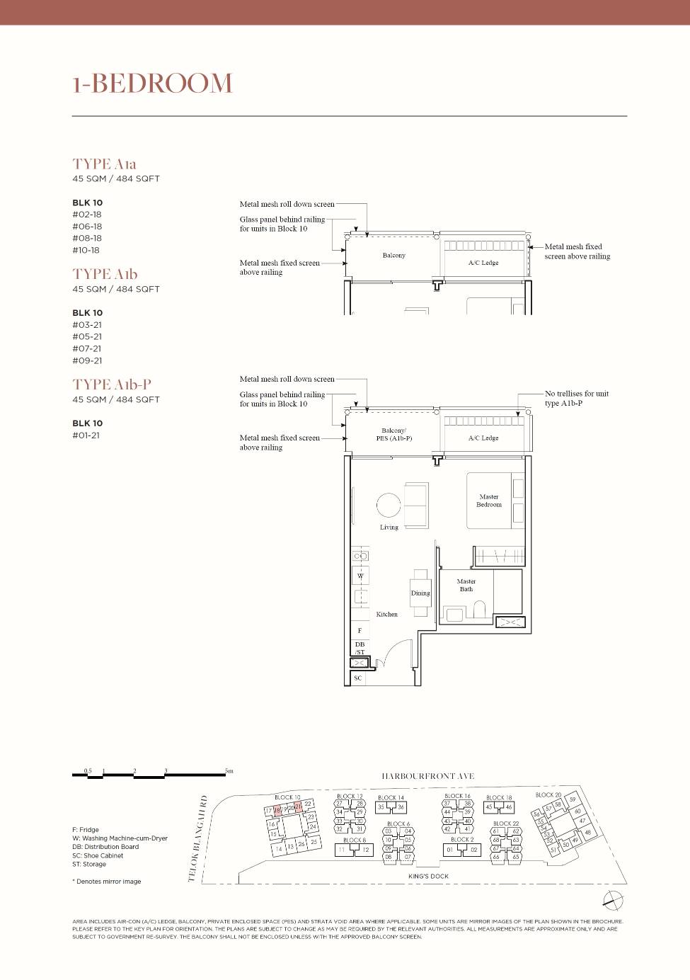 The Reef At King's Dock 1 Bedroom Floor Plan 5