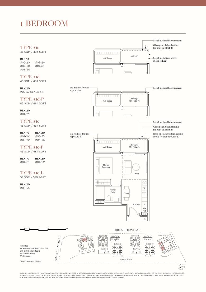 The Reef At King's Dock 1 Bedroom Floor Plan 8