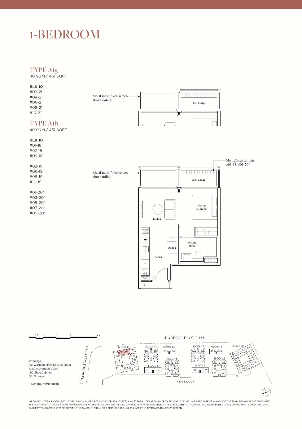 The Reef At King's Dock 1 Bedroom Floor Plan 16