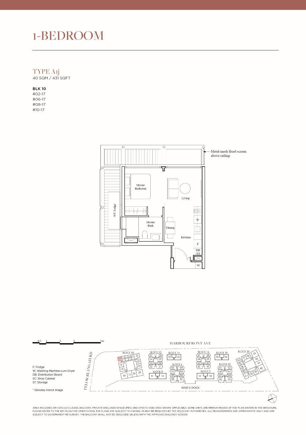 The Reef At King's Dock 1 Bedroom Floor Plan 17