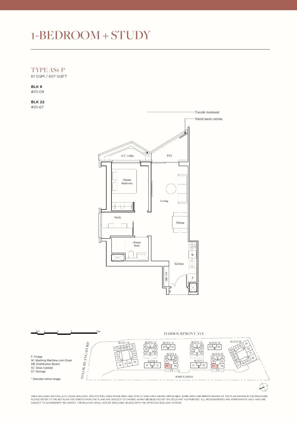 The Reef At King's Dock 1 Bedroom Floor Plan 18