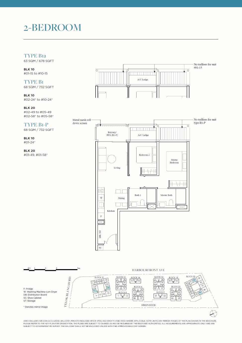 The Reef At King's Dock 1 Bedroom Floor Plan 20