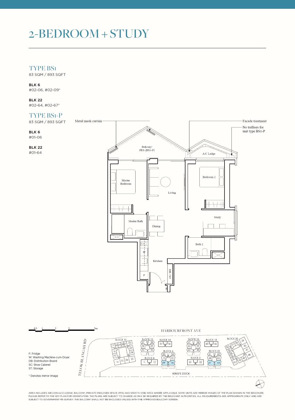 The Reef At King's Dock 1 Bedroom Floor Plan 23