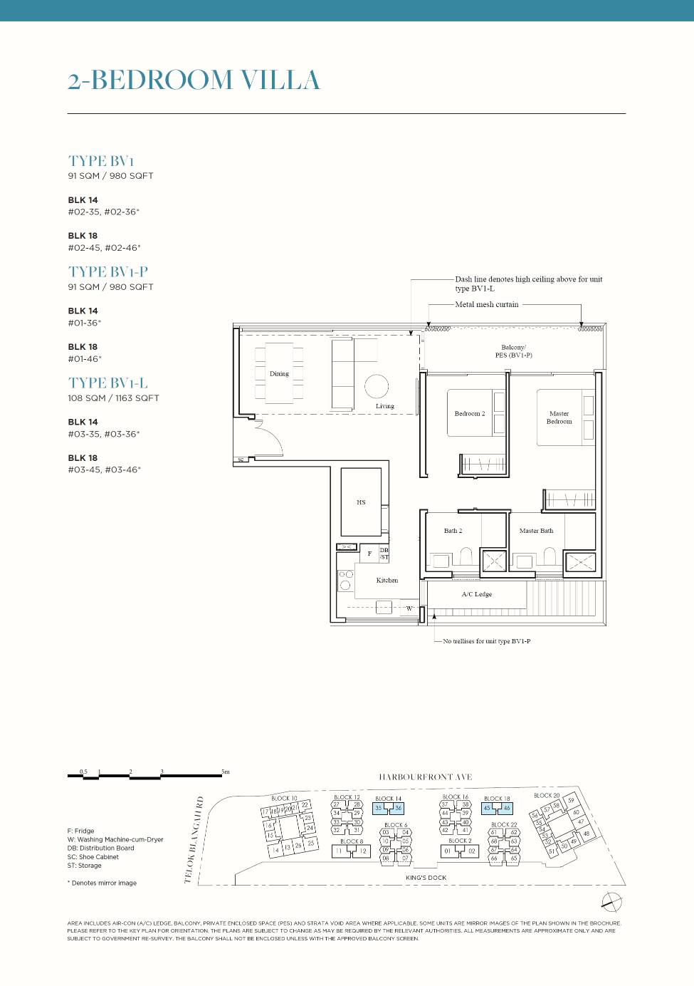 The Reef At King's Dock 1 Bedroom Floor Plan 27
