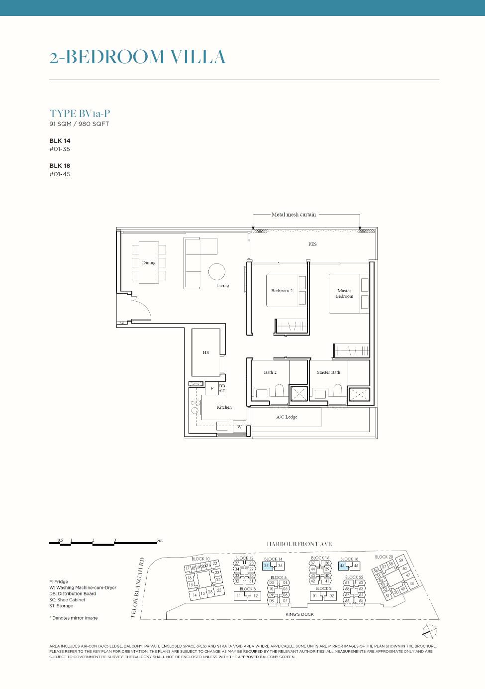 The Reef At King's Dock 1 Bedroom Floor Plan 28