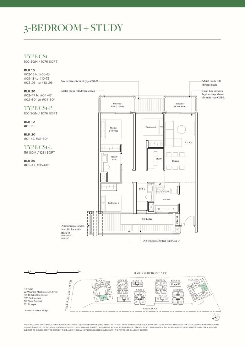 The Reef At King's Dock 1 Bedroom Floor Plan 33